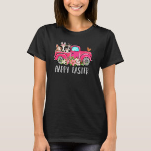 Bunny Cow Truck Animal Farming Farmer Happy Easte T-Shirt
