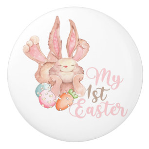 Bunny Crew 1st Easter Ceramic Knob