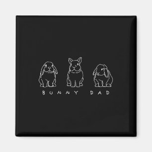 Bunny Dad Holland Lop Rabbit Dad Cute Lop Rabbit L Magnet