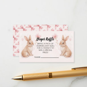 Bunny Diaper Raffle Card