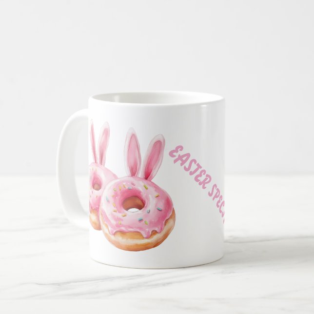 Bunny Doughnut Delight Coffee Mug (Front Left)