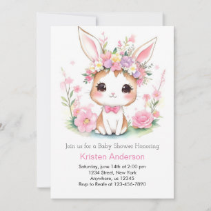 Bunny Dreams: A Personalised Baby Girl's Shower Invitation