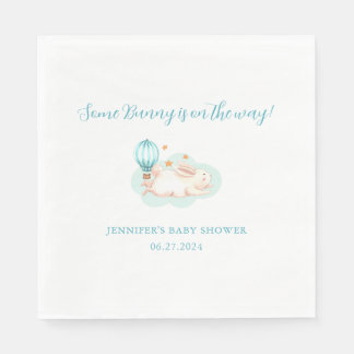 Bunny Dreams blue baby shower Napkin