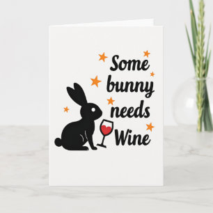 Bunny Drink Happy Wishes Card