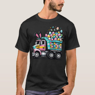 Bunny Dump Truck Easter Egg Mens Kids Boys Easter T-Shirt