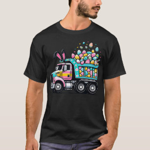 Bunny Dump Truck Easter Egg Mens Kids Boys Easter T-Shirt