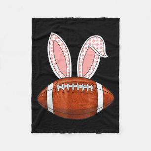 Bunny Ears American Football Fan Funny Easter Bunn Fleece Blanket