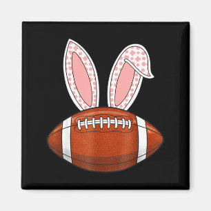 Bunny ears american football fan funny easter bunn magnet