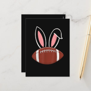 Bunny Ears American Football Holiday Postcard