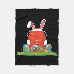 Bunny Ears American Footll Happy Easter  Fleece Blanket