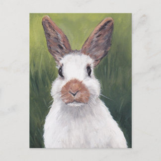 Bunny Ears Animal Art Postcard