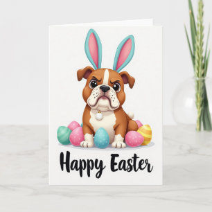 Bunny Ears Dog Easter Card