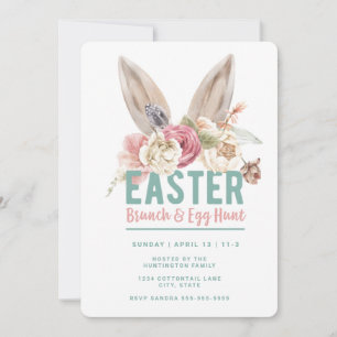 Bunny Ears   Easter Brunch & Egg Hunt Invitation
