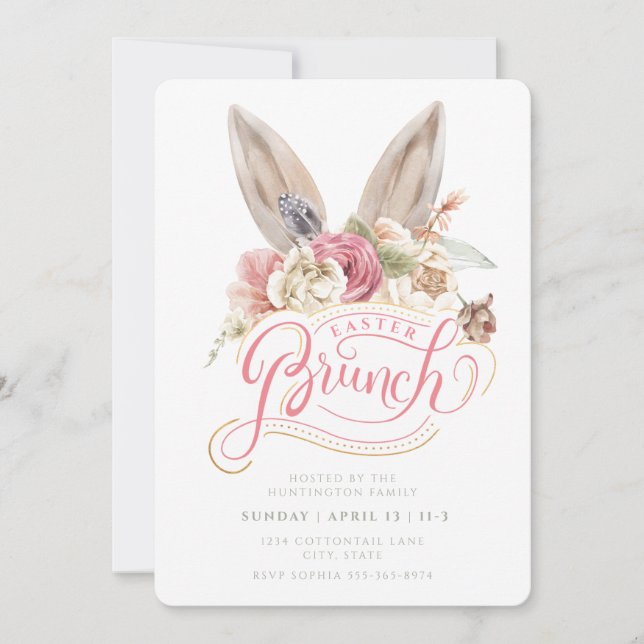 Bunny Ears | Easter Brunch Invitation (Front)