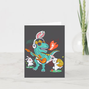Bunny Ears Egg Easter Day Dinosaur Dino Rex 2022  Card