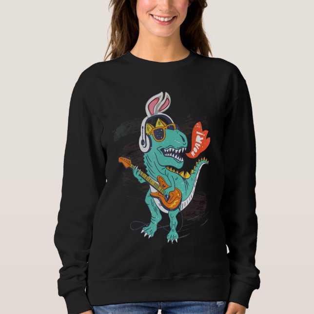 Bunny Ears Egg Easter Day Dinosaur Dino T Rex 2022 Sweatshirt (Front)