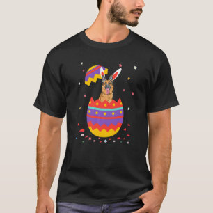 Bunny Ears Eggs Costume Cute Easter Day German She T-Shirt