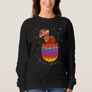 Bunny Ears Eggs Costume Cute Easter Day Graphic Gr Sweatshirt