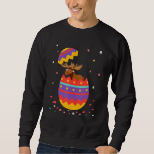 Bunny Ears Eggs Costume Cute Easter Day Graphic Mo Sweatshirt