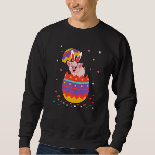 Bunny Ears Eggs Costume Cute Easter Day Graphic Pi Sweatshirt