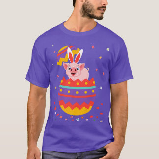 Bunny Ears Eggs Costume Cute Easter Day Graphic Pi T-Shirt