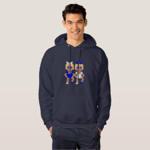 bunny ears hanukkah mens hooded hoodie sweatshirt