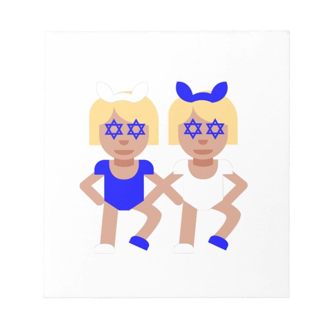 bunny ears hanukkah notepad (Front)