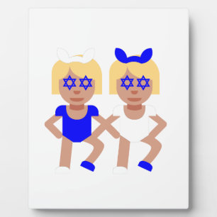 bunny ears hanukkah plaque