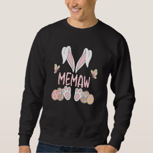 Bunny Ears Memaw Easter Day Memaw Bunny Family Mat Sweatshirt