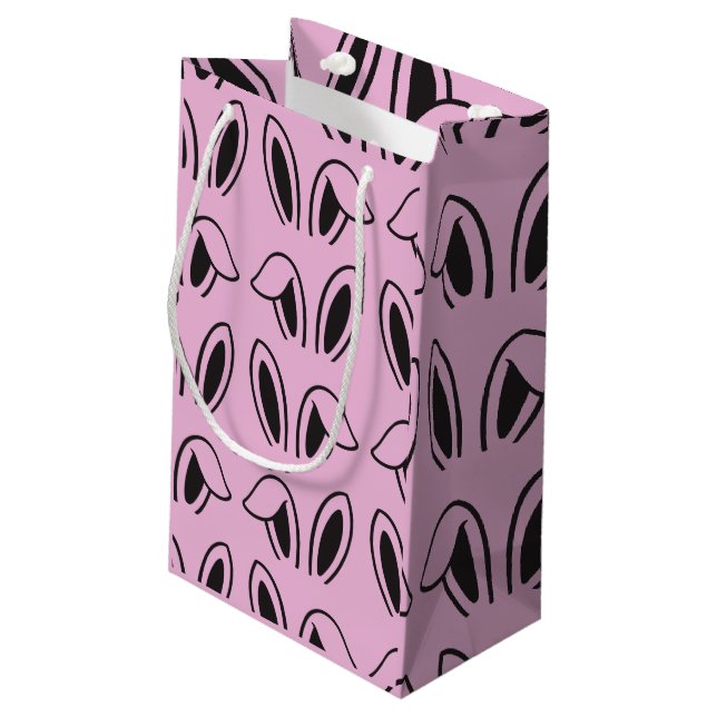 Bunny Ears Multi Print  Small Gift Bag (Back Angled)