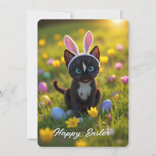 Bunny Ears & Purrs: Felini’s Easter Play Holiday Card