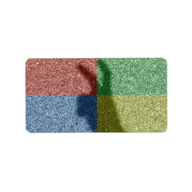 Bunny ears shadow four colour grid label (Front)