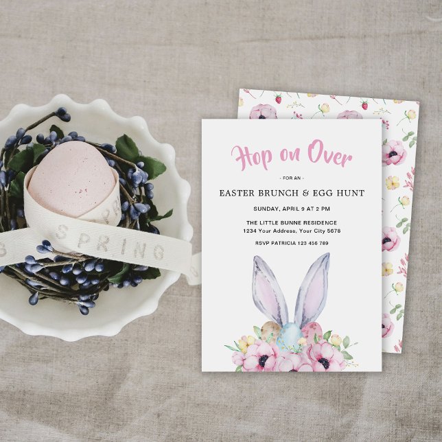 Bunny Easter Brunch & Egg Hunt Invitation (Creator Uploaded)