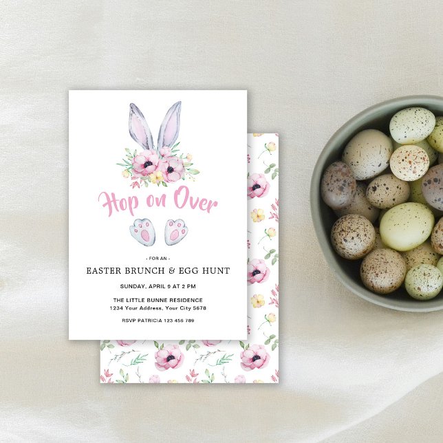 Bunny Easter Brunch & Egg Hunt Invitation (Creator Uploaded)