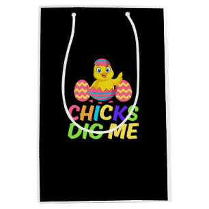 bunny easter design medium gift bag