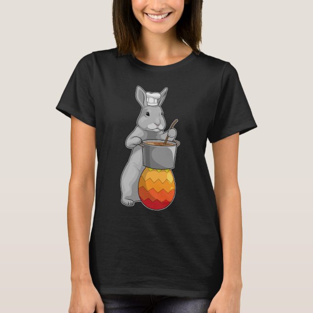 Bunny Easter Easter egg Chef T-Shirt (Front)