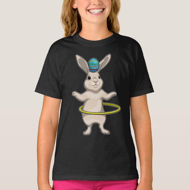 Bunny Easter Easter egg Fitness T-Shirt (Front)