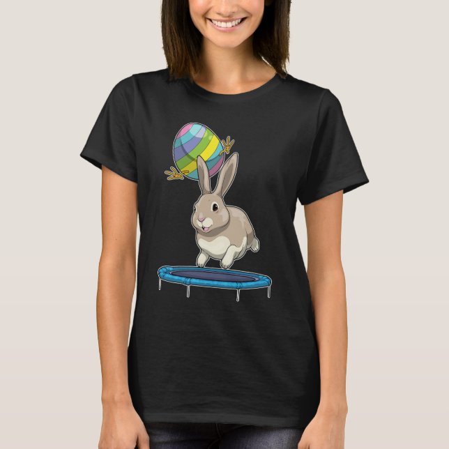 Bunny Easter Easter egg Trampoline T-Shirt (Front)