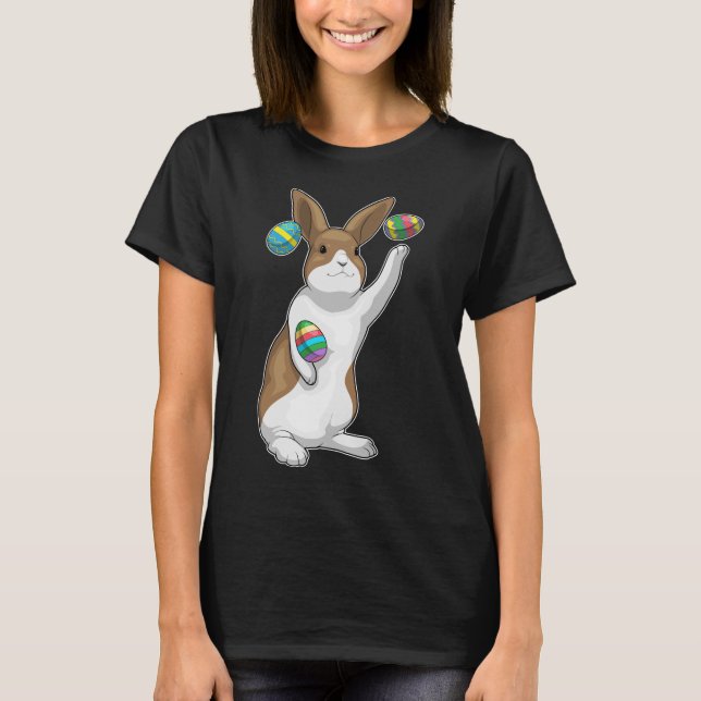 Bunny Easter Easter eggs Juggler T-Shirt (Front)