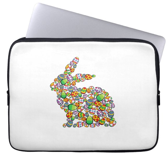 Bunny Easter Egg Hunting Cute Rabbit Spring  Laptop Sleeve (Front)