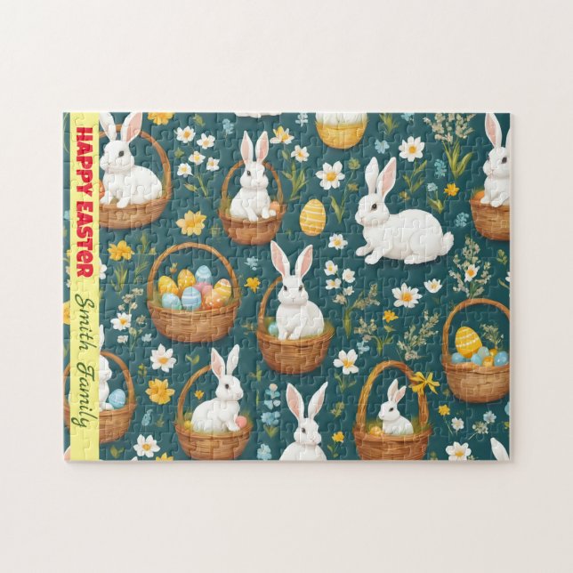 Bunny Easter Modern Collection Jigsaw Puzzle (Horizontal)
