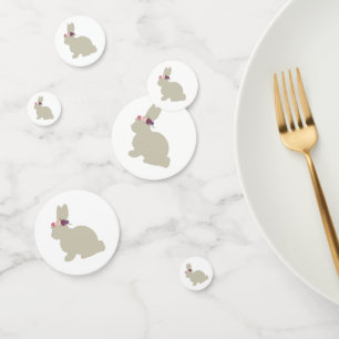 Bunny Easter with Flowers Party Confetti