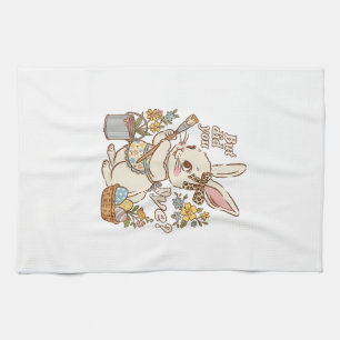 Bunny Egg But Did You Dye Funny Cute Easter Rabbit Tea Towel