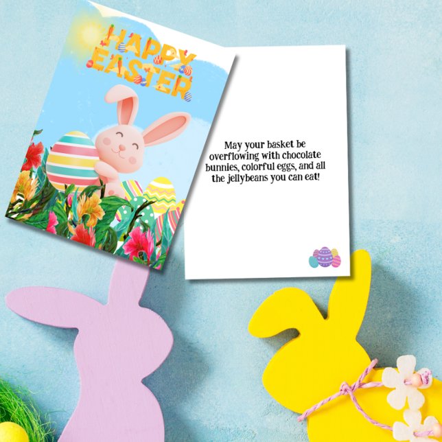 Bunny Eggs Happy Easter Holiday Card (Creator Uploaded)