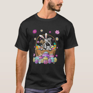 Bunny English Bulldog Dog Lover Easter Eggs Funny T-Shirt