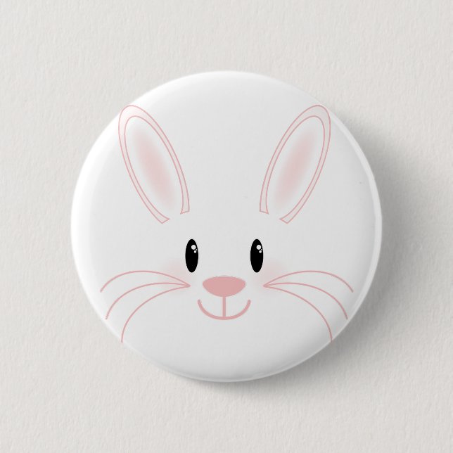 Bunny Face 6 Cm Round Badge (Front)