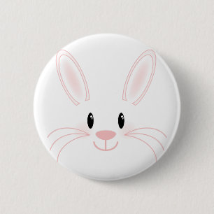 Bunny Face 6 Cm Round Badge