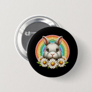 Bunny Face 6 Cm Round Badge