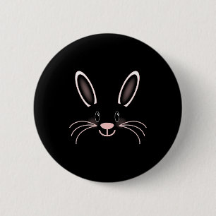 Bunny face baby t shirt 6 cm round badge