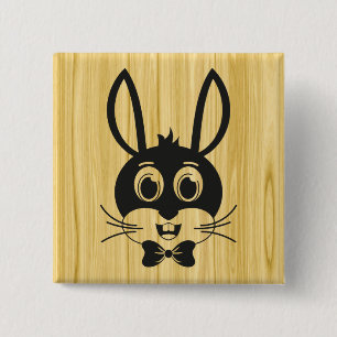 Bunny Face Boy-32886 15 Cm Square Badge